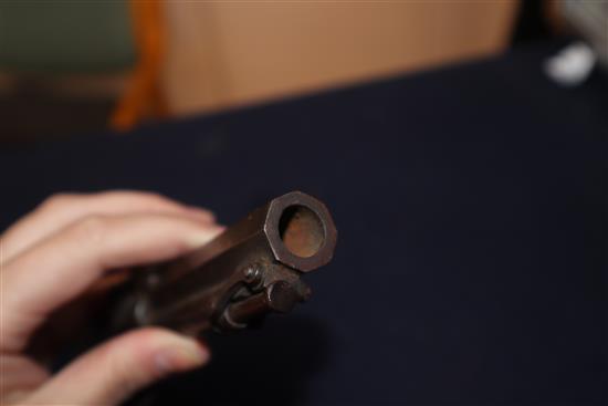 A 19th century W.Ellis patent 61 James St. London. Percussion cap pistol